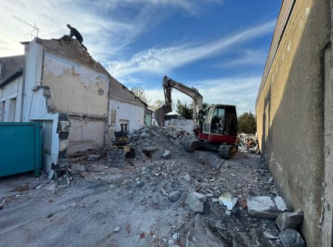 Démolition d’une maison mitoyenne à Nantes centre-ville